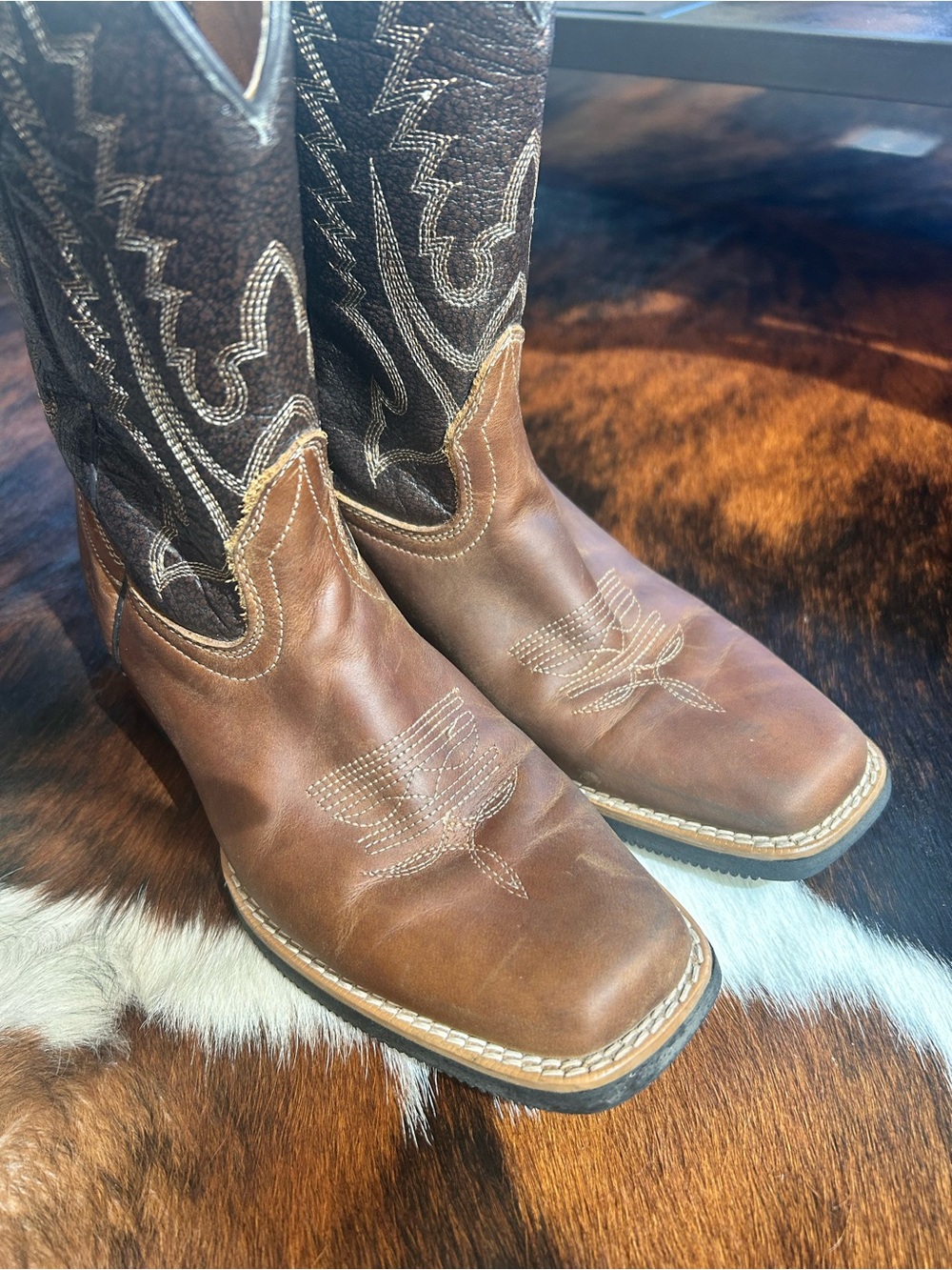 Caballo Dorado Western Youth Boys Size 5 Cowboy Boots